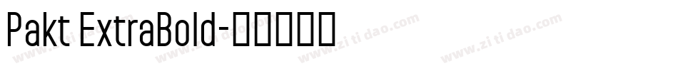 Pakt ExtraBold字体转换